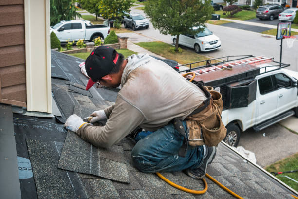 Professional Gutter Installation technician working in Newport, KY